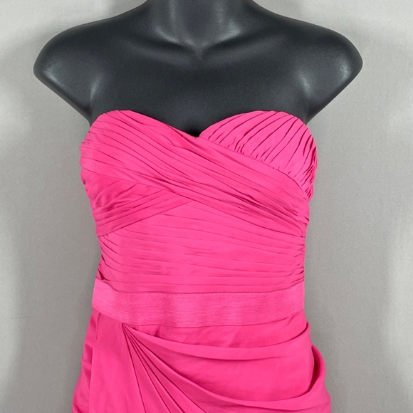 NEW Cache Dress Womens 10 pink strapless cocktail classic formal - Picture 2 of 9